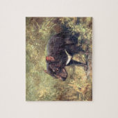 ヴィンテージ野生動物,タスマニアデビルバイセスワンズ ジグソーパズル (縦)