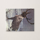 ヴィンテージ野生動物，トナカイCaribou by CE Swan ジグソーパズル (横)