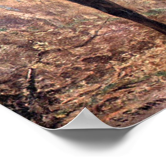 ヴィンテージ野生動物，ムースまたはエルクby CE Swan ポスター (角)