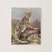 ヴィンテージ野生動物、ユキヒョウby CE Swan ジグソーパズル (縦)