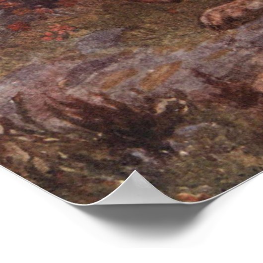 ヴィンテージ野生動物,ワイフレッドオースティンのウサギ ポスター (角)