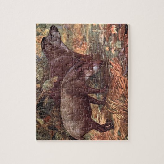 ヴィンテージ野生動物，ワイフレッド・オースティンのタピアー ジグソーパズル (縦)