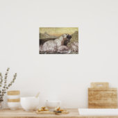 ヴィンテージ野生動物、北極熊ルイ・サージェント ポスター (キッチン)