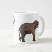 ヴィンテージ野生動物，幸運アジア象 ジャンボコーヒーマグカップ (正面右)