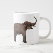 ヴィンテージ野生動物，幸運アジア象 ジャンボコーヒーマグカップ (右)