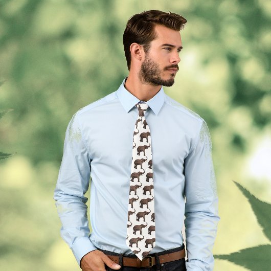 ヴィンテージ野生動物,幸運アジア象 ネクタイ