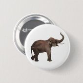 ヴィンテージ野生動物，幸運アジア象 缶バッジ (正面&裏面)