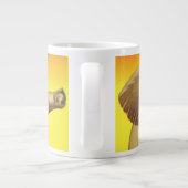 ヴィンテージ野生動物，日の入ったアフリカゾウ ジャンボコーヒーマグカップ (裏面)