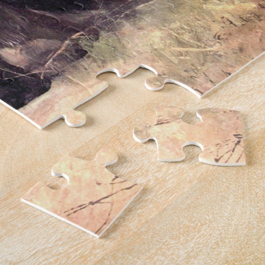 ヴィンテージ野生動物、CE Swanによる巨大なカモシカ ジグソーパズル (側面)