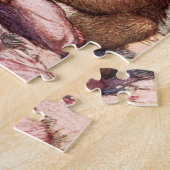 ヴィンテージ野生動物、Louis Sargentのヒヒ ジグソーパズル (側面)