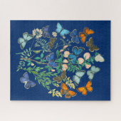 ヴィンテージ野生生物イラストレーション – バタフライガーデンJ ジグソーパズル (横)