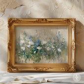 ヴィンテージ野絵画花畑 ポスター