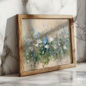 ヴィンテージ野絵画花畑 ポスター