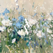 ヴィンテージ野絵画花畑 ポスター