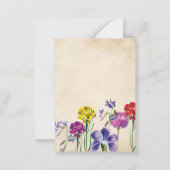 ヴィンテージ野花パーソナライズされた文具 ノートカード (裏面)