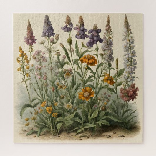 ヴィンテージ野花 ジグソーパズル (縦)