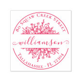 ヴィンテージ野花 |フローラ差出人住所 セルフインキングスタンプ (デザイン)