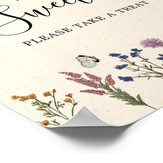 ヴィンテージ野草の赤ちゃんシャワーお楽しみに ポスター (角)