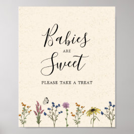 ヴィンテージ野草の赤ちゃんシャワーお楽しみに ポスター