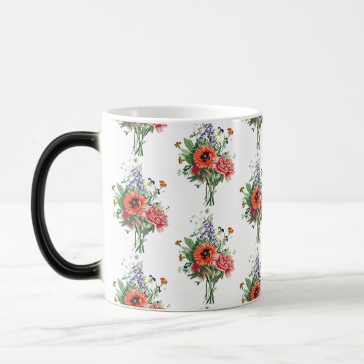 ヴィンテージ野草植物芸術 モーフィングマグカップ (左)