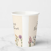 ヴィンテージ野草赤ちゃんシャワー紙カップ 紙コップ (左)