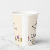 ヴィンテージ野草赤ちゃんシャワー紙カップ 紙コップ (右)