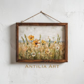 ヴィンテージ野草野絵を描春景観 ポスター