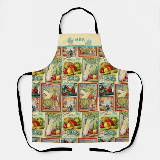 ヴィンテージ野菜の種子カタログのエプロン エプロン (正面)