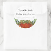 ヴィンテージ野菜カスタム種子または缶詰ラベル ラウンドシール (バッグ)