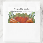 ヴィンテージ野菜カスタム種子または缶詰ラベル 長方形シール (バッグ)