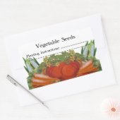 ヴィンテージ野菜カスタム種子または缶詰ラベル 長方形シール (封筒)