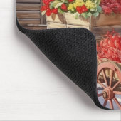 ヴィンテージ野菜カートログハウス マウスパッド (コーナー)