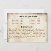 ヴィンテージ野菜クックブックレシピカード 招待状 (裏面)