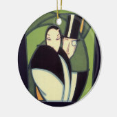 ヴィンテージ野菜トッパーのラベル、アールデコロマンス セラミックオーナメント (左)