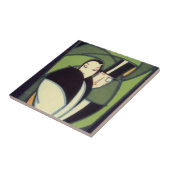 ヴィンテージ野菜トッパーのラベル、アールデコロマンス タイル (側面)