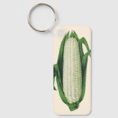 ヴィンテージ野菜ホワイトコーンオンザコブ キーホルダー (正面)