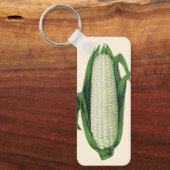 ヴィンテージ野菜ホワイトコーンオンザコブ キーホルダー (正面)