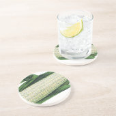 ヴィンテージ野菜ホワイトコーンオンザコブ コースター (側面)