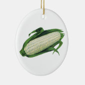 ヴィンテージ野菜ホワイトコーンオンザコブ セラミックオーナメント (右)