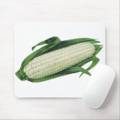 ヴィンテージ野菜ホワイトコーンオンザコブ マウスパッド (マウス)