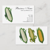 ヴィンテージ野菜ホワイトコーンオンザコブ 名刺 (正面/裏面)