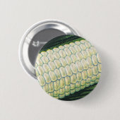 ヴィンテージ野菜ホワイトコーンオンザコブ 缶バッジ (正面&裏面)