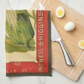 ヴィンテージ野菜ラベルアート、なし砂糖コーン キッチンタオル (四つ折り)