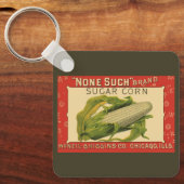 ヴィンテージ野菜ラベルアート、なし砂糖コーン キーホルダー (正面)