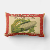 ヴィンテージ野菜ラベルアート、なし砂糖コーン ランバークッション (正面)