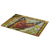 ヴィンテージ野菜ラベルアート、バタフライブランド豆 カッティングボード (角)