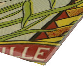 ヴィンテージ野菜ラベルアート、バタフライブランド豆 カッティングボード (角)