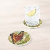 ヴィンテージ野菜ラベルアート、バタフライブランド豆 コースター (側面)