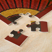 ヴィンテージ野菜ラベルアート、バタフライブランド豆 ジグソーパズル (側面)