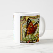 ヴィンテージ野菜ラベルアート、バタフライブランド豆 ジャンボコーヒーマグカップ (正面右)